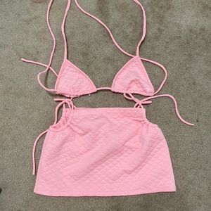 2 piece mini skirt set